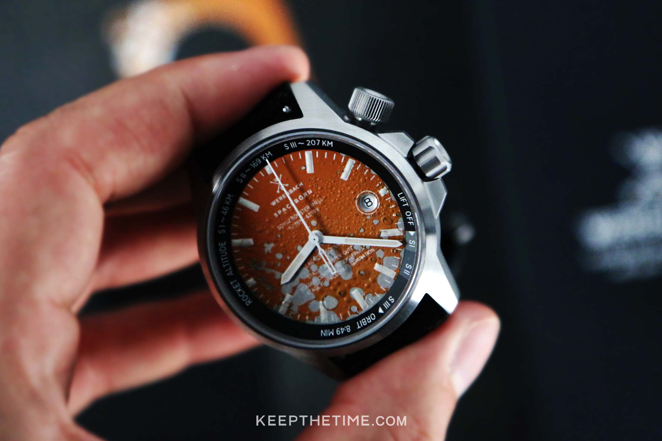 Werenbach Spaceborn Microbrand Watch w/ Real Rocket Dial | KeepTheTime