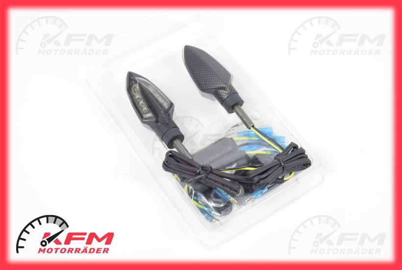 YME-H0789-20-30 Yamaha Set LED indicators ARROW Carbon-look