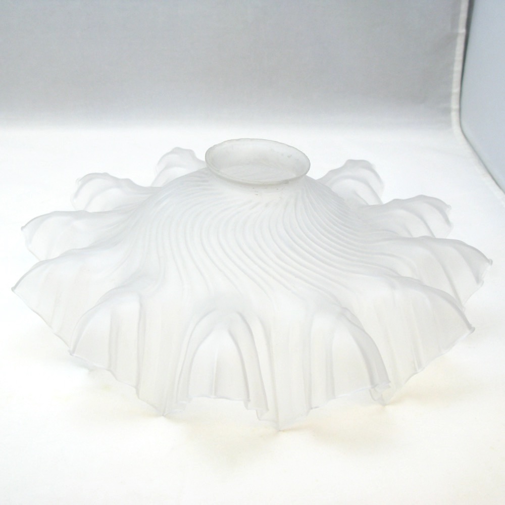 フランス アンティーク フロストガラスシェード ペンダントランプ