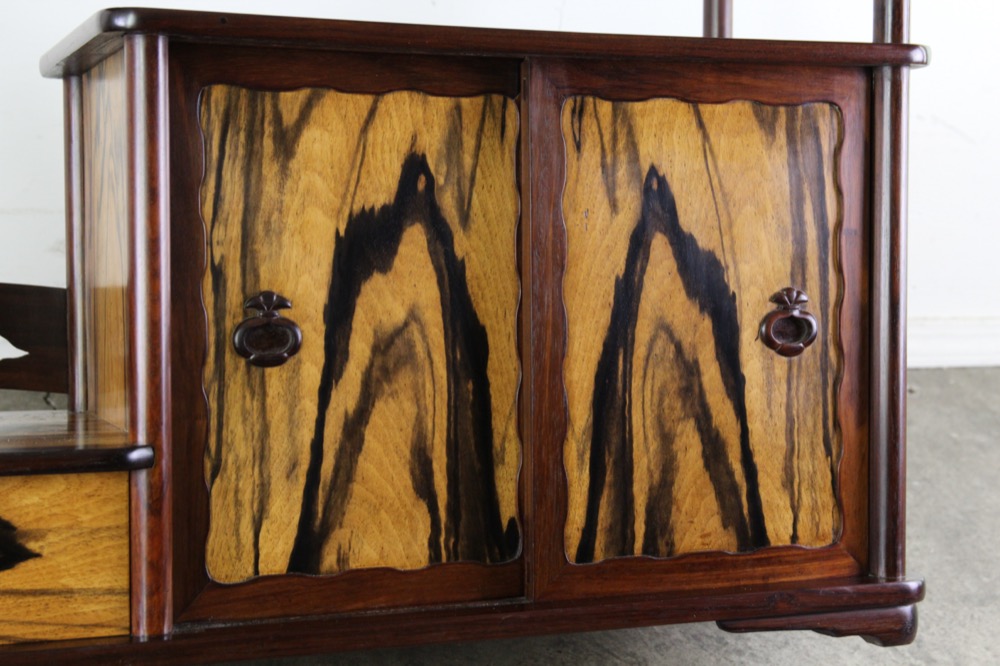 日本 昭和初期 黒柿 違い棚 | キヤアンティークス