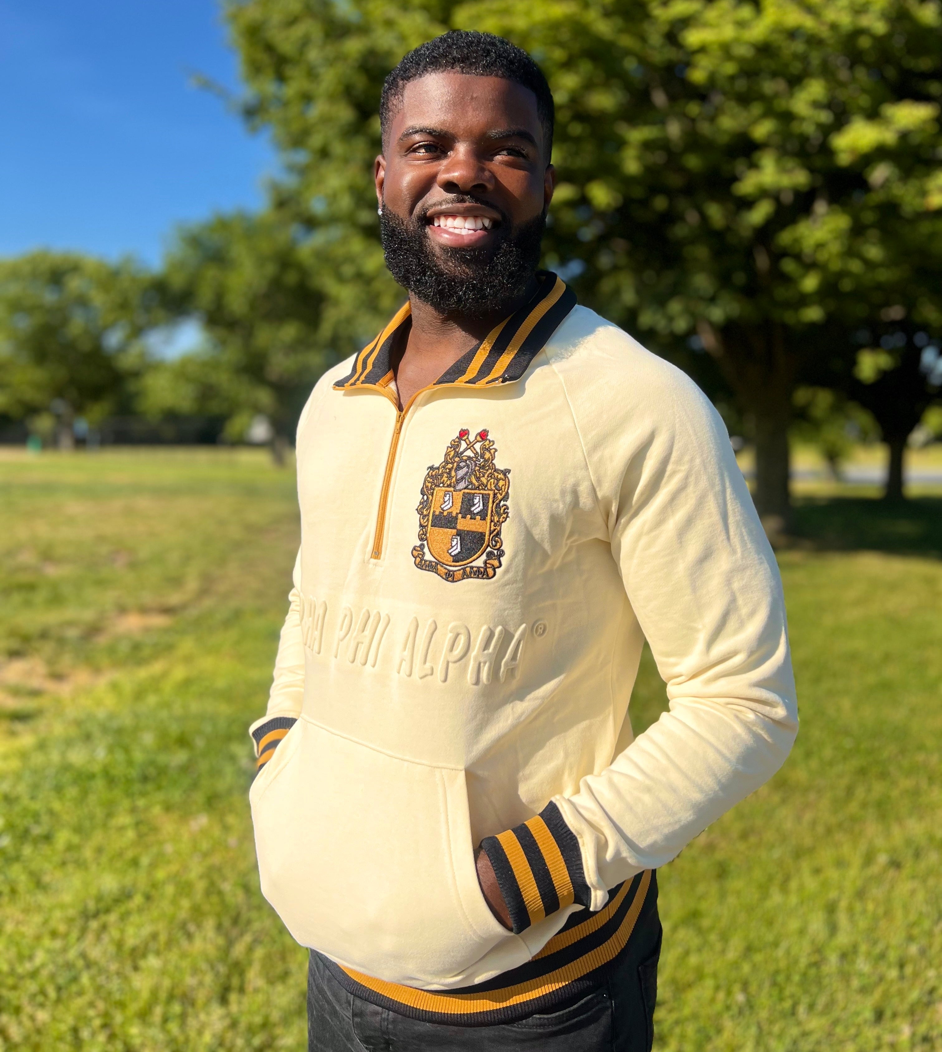 Alpha Neutral Quarter Zip Sweatshirt – The King McNeal Collection