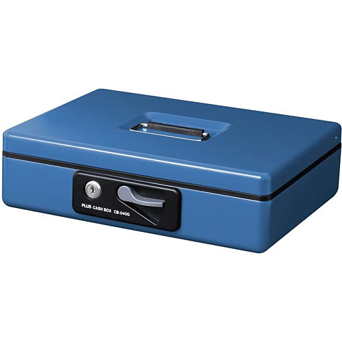 PLUS プラス 小型手提げ金庫【L】＜シリンダー錠＞(紙幣/硬貨一体型