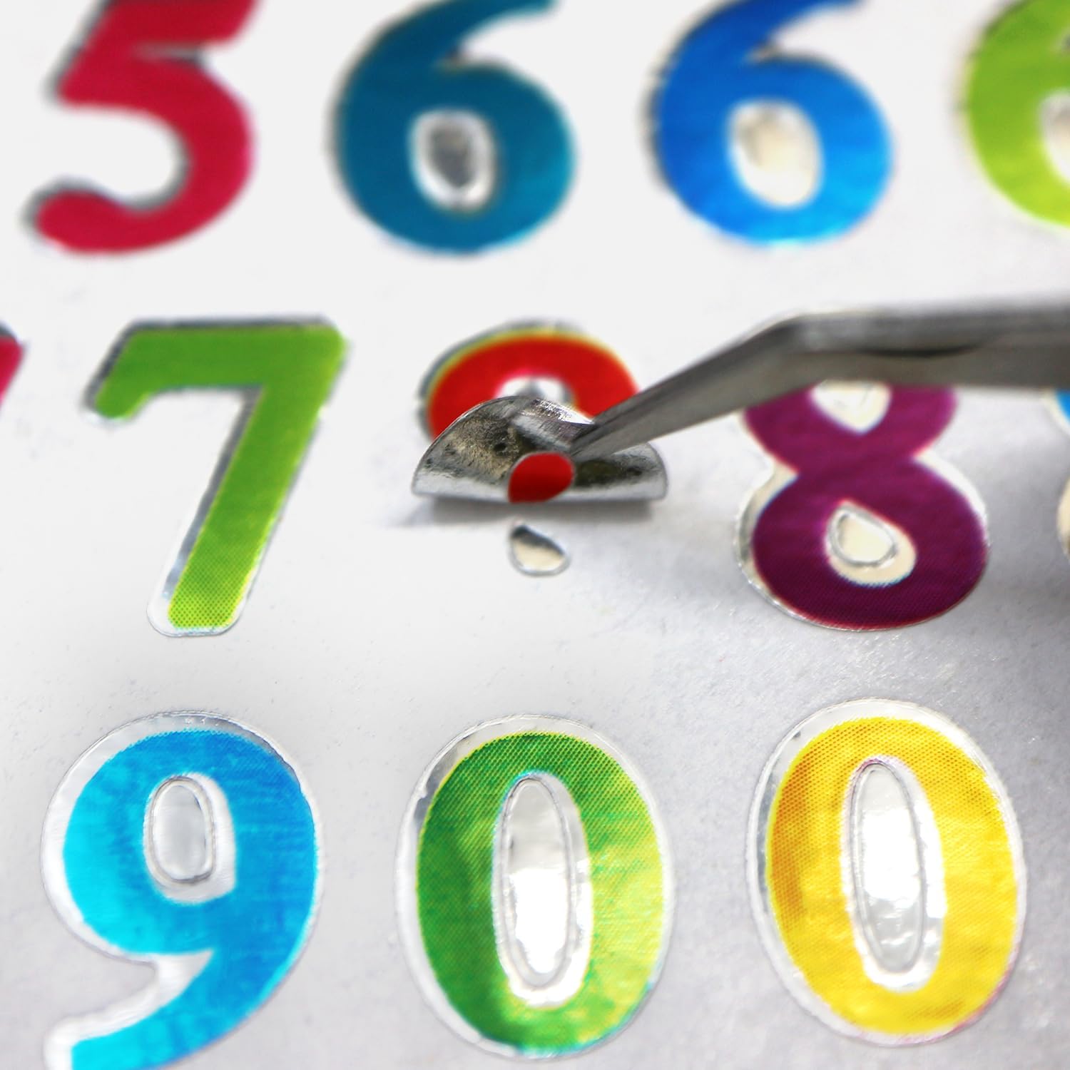 数字シール ミックス カラフル ナンバー 1シート66枚×10シート入りx〔1