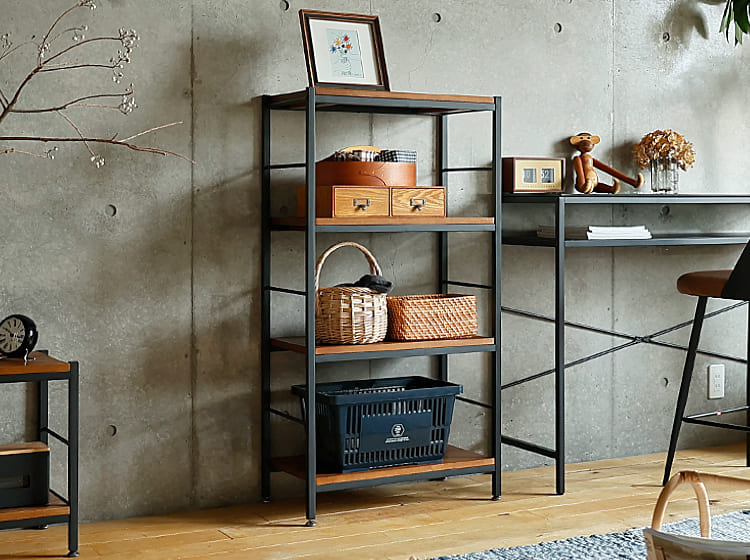 ZAGA（ザガ） オープンラック 幅60cm 4段タイプ｜北欧・ヴィンテージ