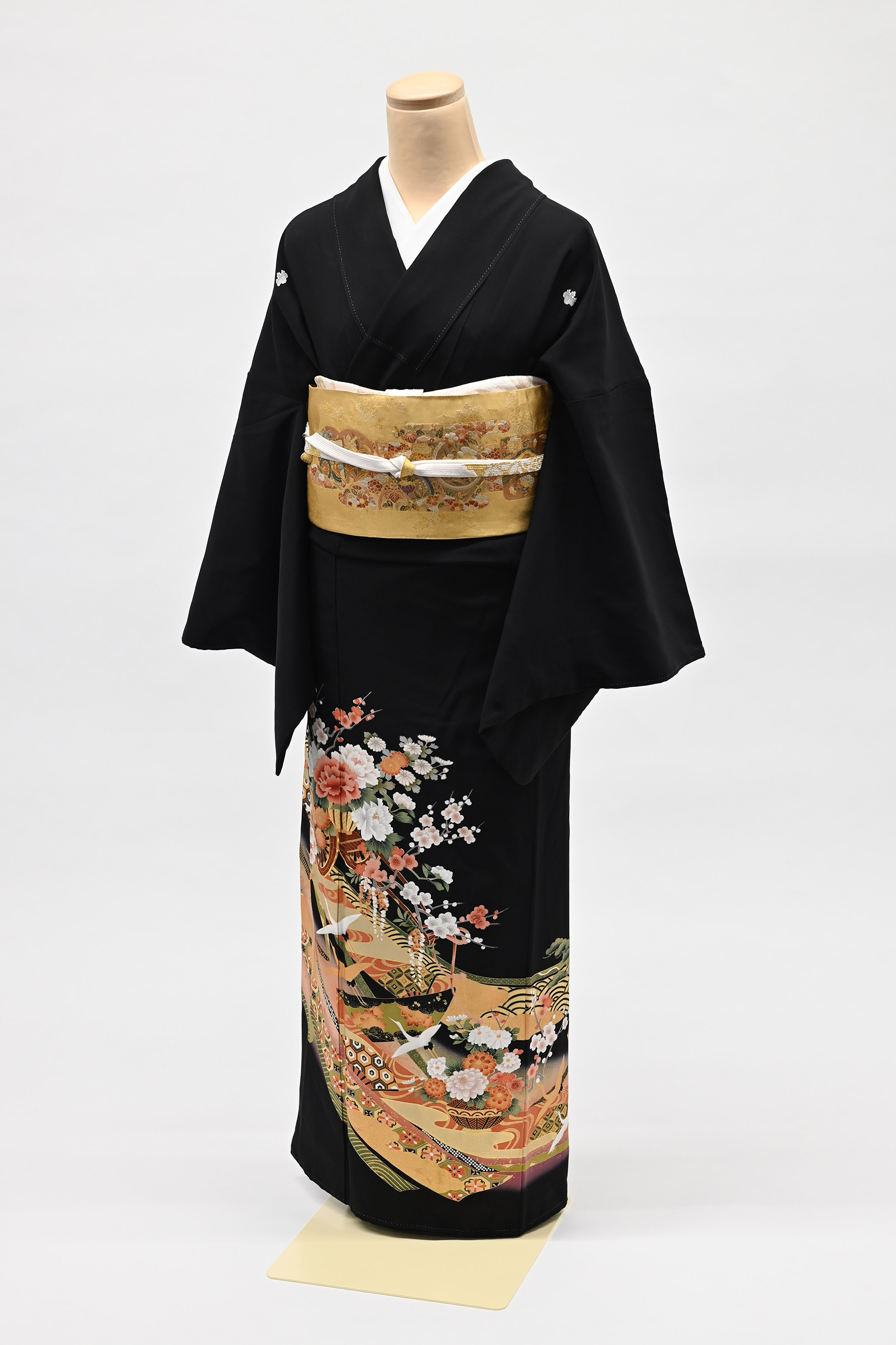 JT-007 熨斗に花車 黒留袖レンタル カークお母様衣裳 by KIRK MENS 青山店