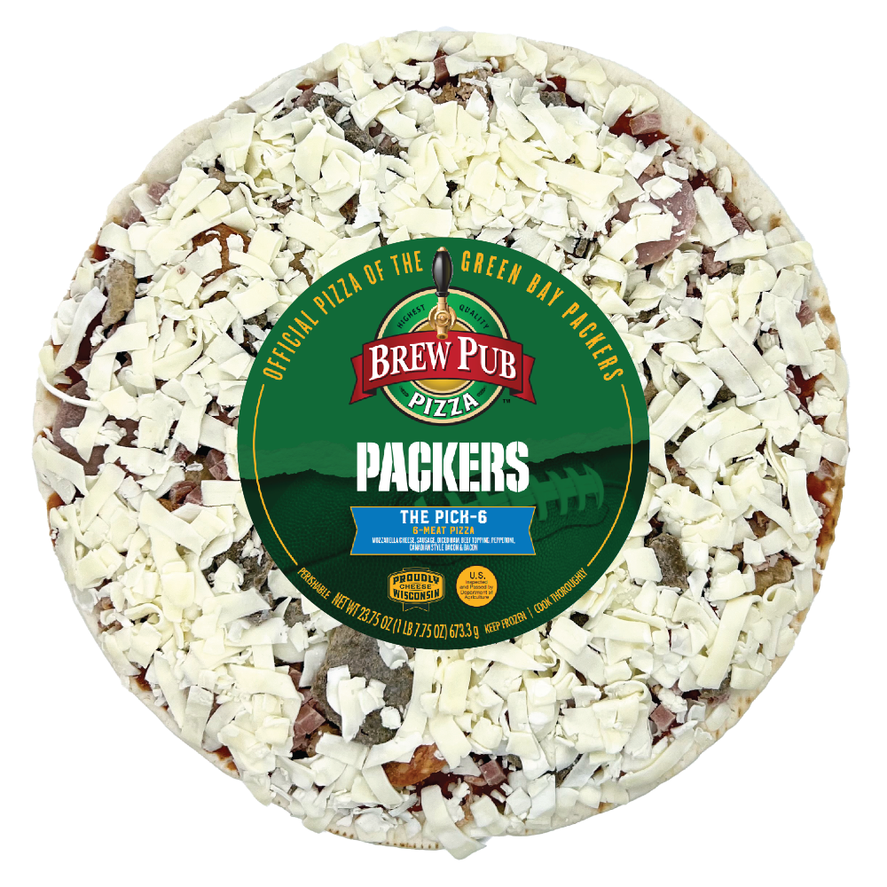 Brew Pub Pizza™ Packers The Pick-6 Frozen Pizza, 23.75 oz - Metro
