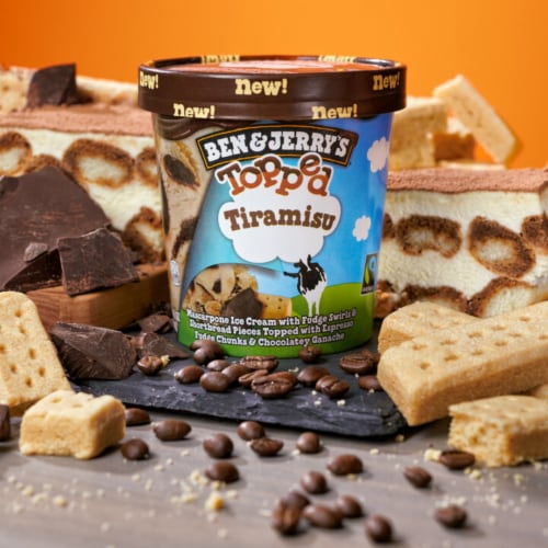 Ben & Jerry's Topped Tiramisu with Fudge Swirls Pint, 15.2 oz