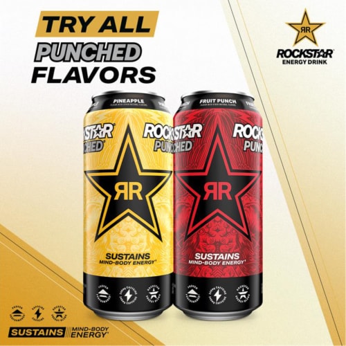 RockstarÂ® Punched Fruit Punch Energy Drink Can, 16 fl oz - Metro