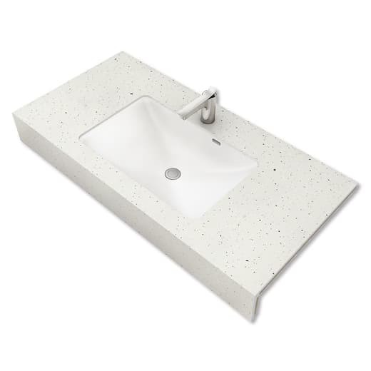 洗面化粧台「フィオレット W1200」側面化粧無し パウダーホワイト