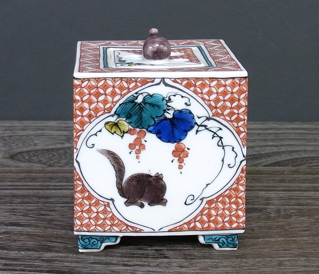 香炉（角） 色絵花鳥文 [ 宮本忠夫 ]