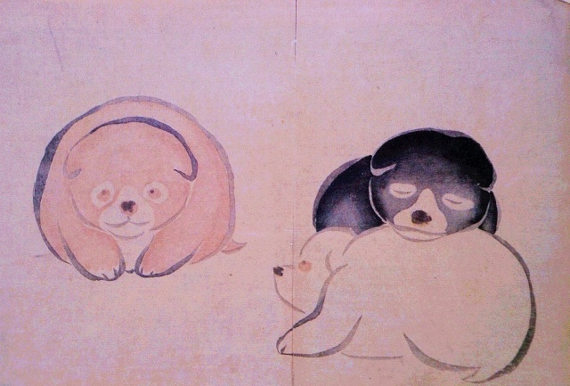 応挙風の可愛い仔犬画を集めてみました｜古本出張買取り│くまねこ堂