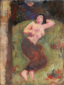 裸体美人(習作)》萬 鉄五郎 - 久万高原町ホームページ