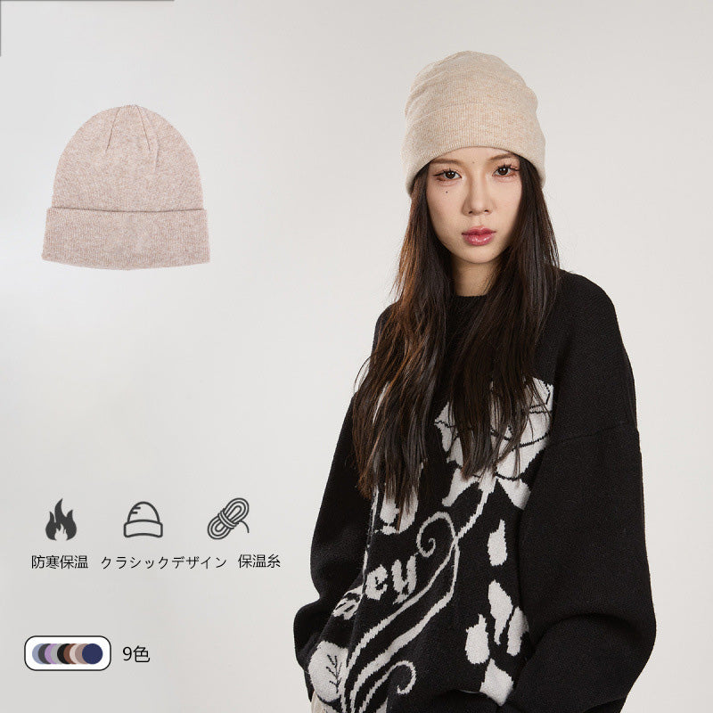 秋冬レディースカシミヤ混ニット帽 | Kumokasa