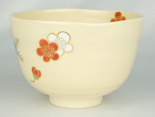 栗山園オンライン通販部 / 【出物】 仁清写雪月花の絵茶碗 手塚石雲