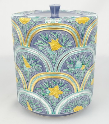 栗山園オンライン通販部 / 【出物】 紺紫交趾青海波ミル貝水指 中村翠嵐