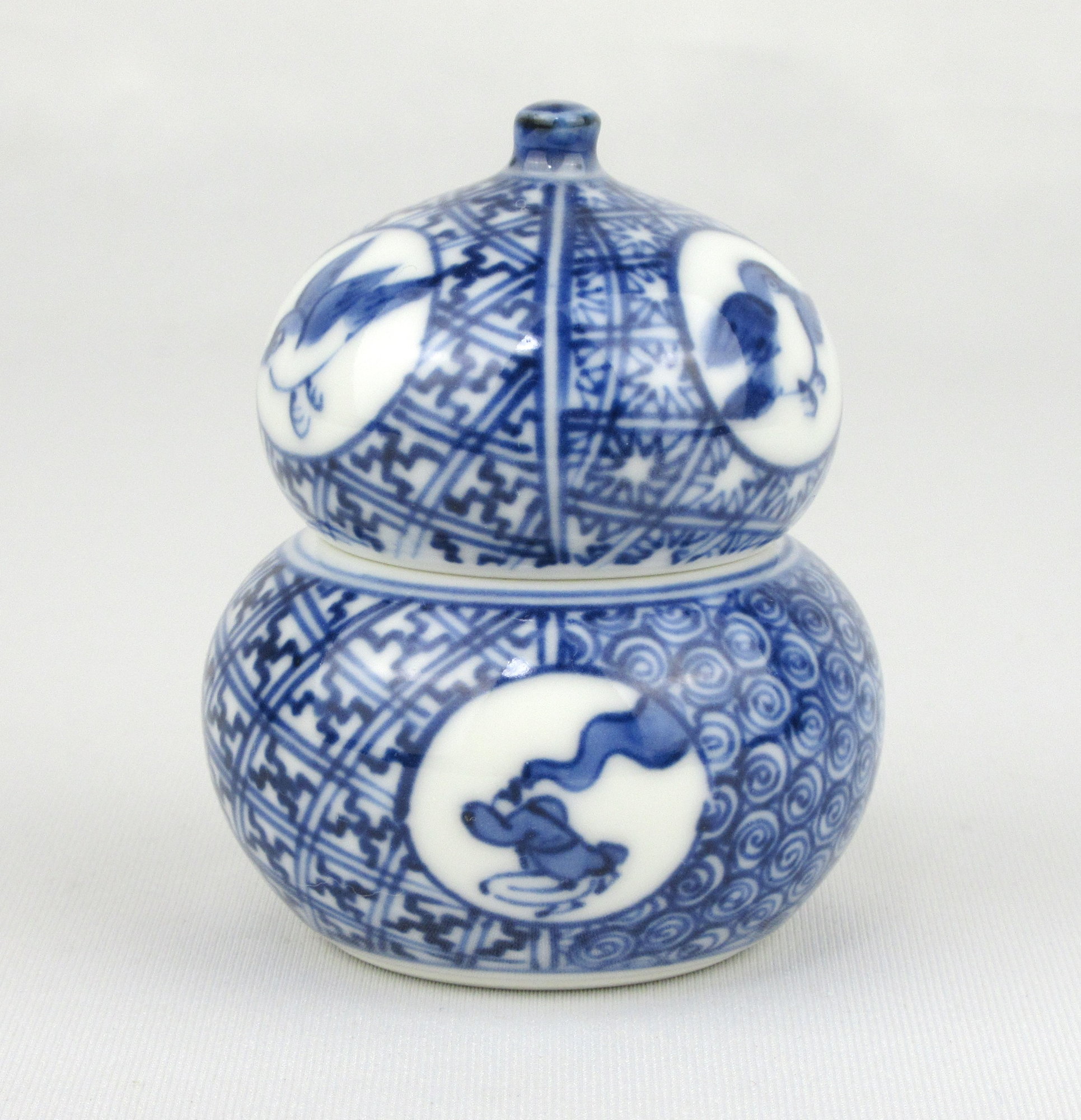 栗山園オンライン通販部 / 【出物】 祥瑞鳥差瓢箪香合 五山窯 林淡幽