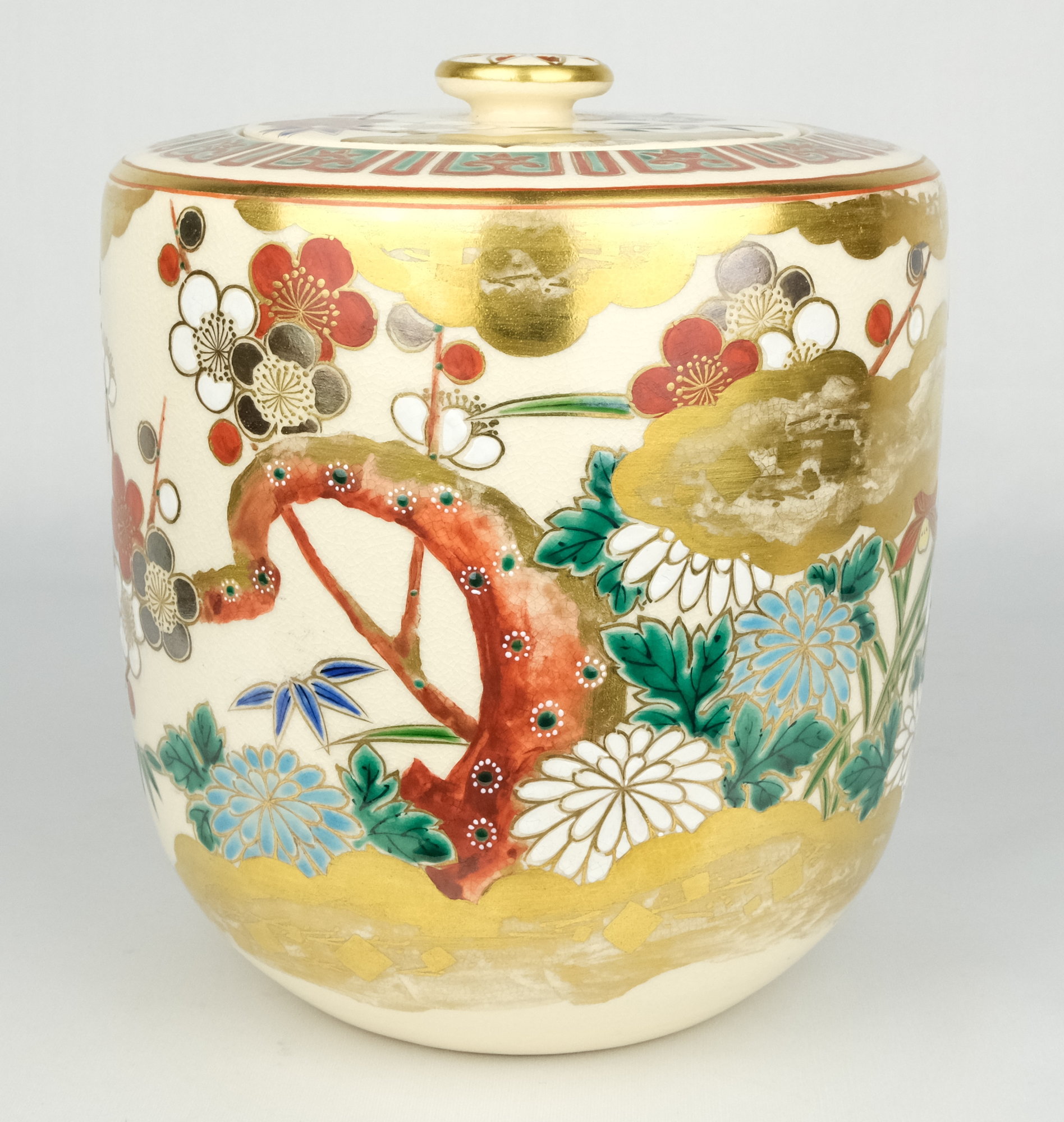 栗山園オンライン通販部 / 【出物】 仁清写四君子水指 通次阿山