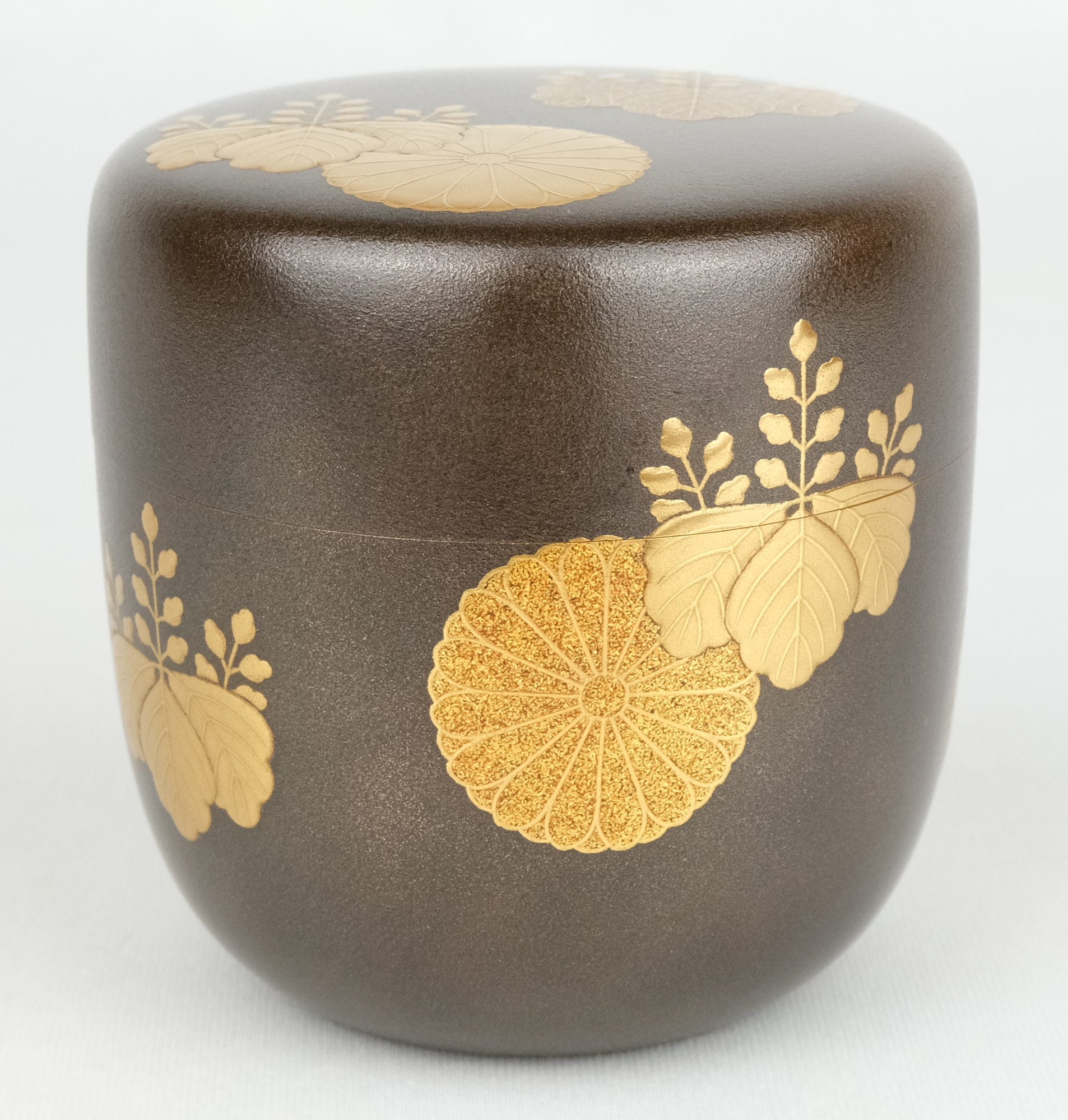 栗山園オンライン通販部 / 【出物】 菊桐蒔絵大棗銀錆塗 吉田華正