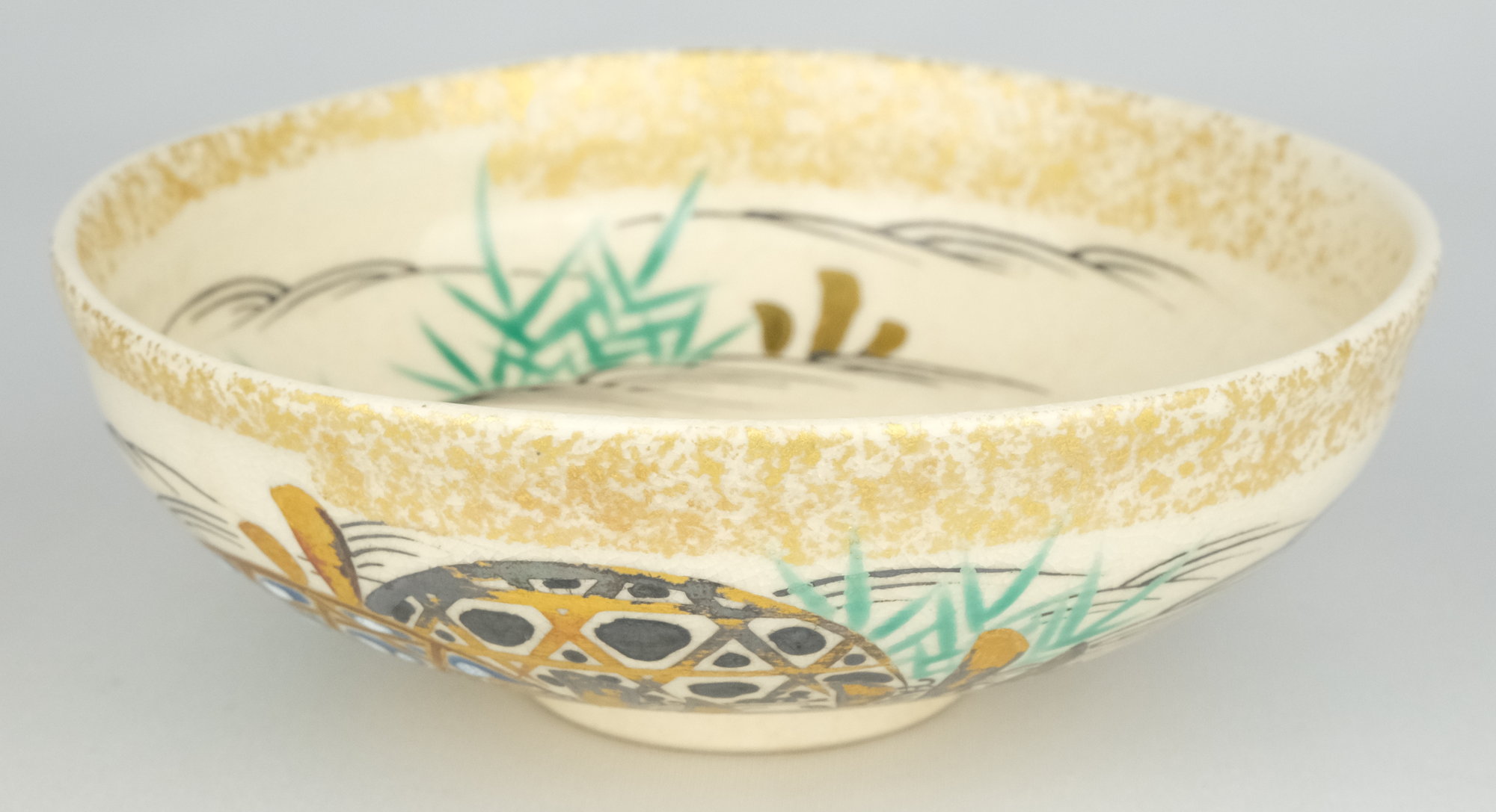 栗山園オンライン通販部 / 【出物】 仁清写蛇籠平茶碗 16代永楽善五郎