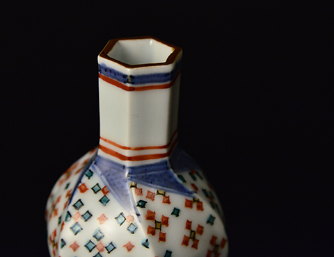 富本憲吉 赤繪面取徳利 | しぶや黒田陶苑