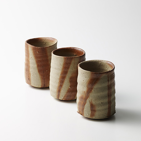 金重素山 備前緋襷湯呑 | しぶや黒田陶苑