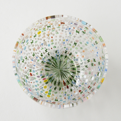 HP3 江波冨士子 茶碗 花の庭 / ENAMI Fujiko Chawan, Glass, 'Flower