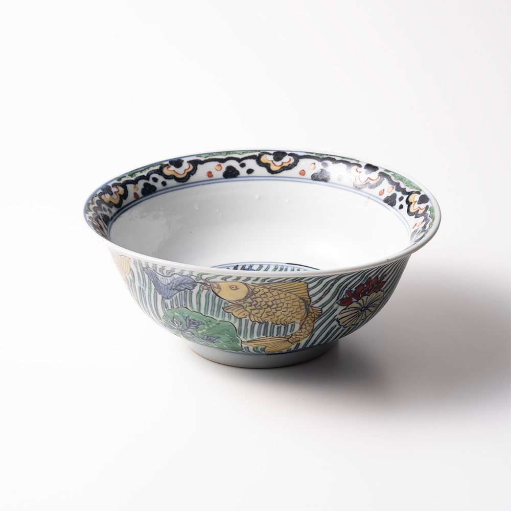 須田菁華 古赤絵風魚藻文鉢 | しぶや黒田陶苑