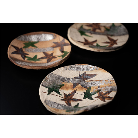No.38 紅葉皿 五 / A set of 5 dishes with maple leaf and water