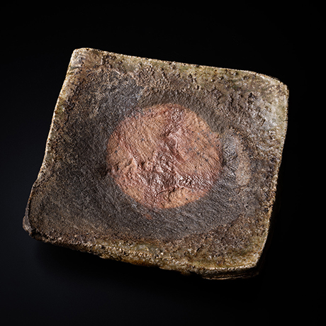 辻清明 信楽板皿 銘「日の出」 | しぶや黒田陶苑