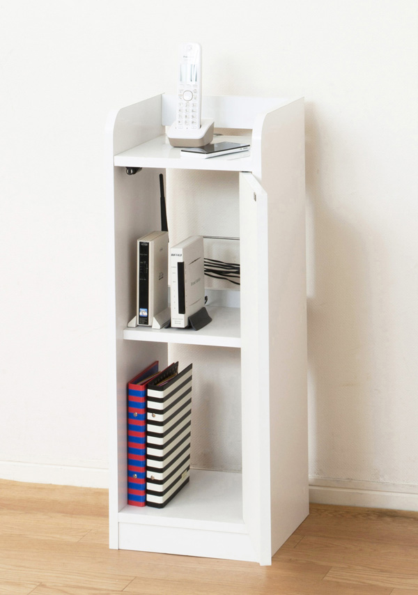 鏡面モデム収納ラック スリム | 株式会社クロシオ｜クロシオ