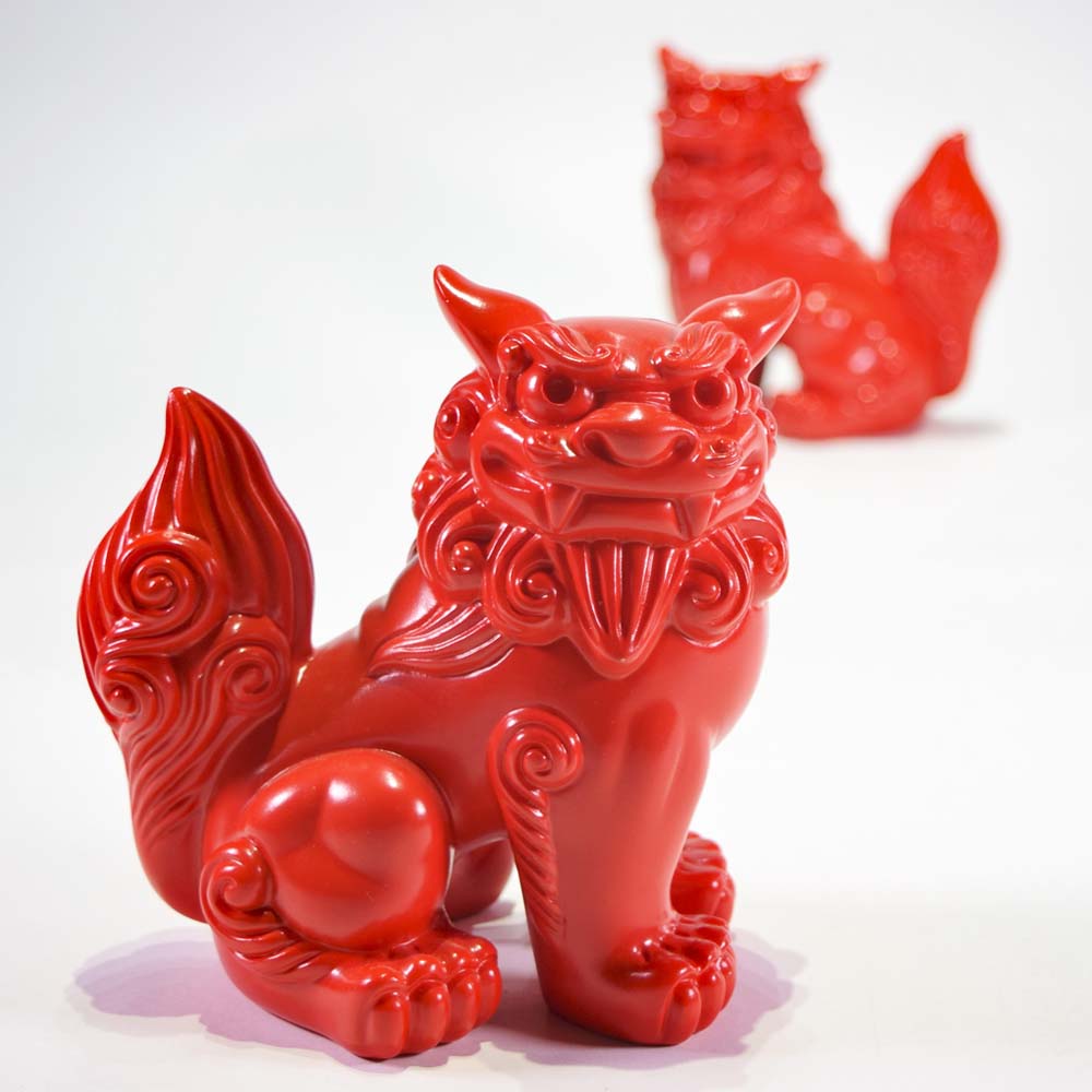 シーサー 沖縄 土産 置物 ミニ 玄関 琉球赤獅子 座