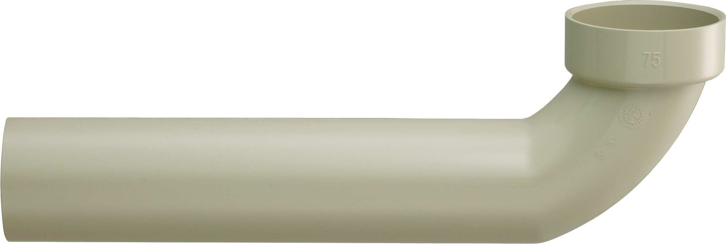 ロングサニタリーベンド（LSN-90BS）／シルバーグレー色〈SG