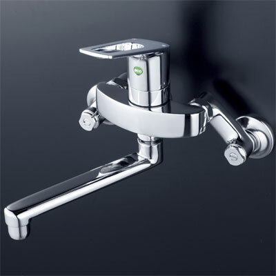 シングルレバー式混合栓（eレバー）：KM5000TEC｜キッチン用水栓：壁付