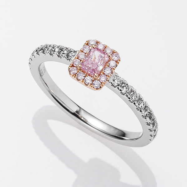 限定1点】ピンクダイヤモンド/ダイヤモンド プラチナ/K18リング(0.203