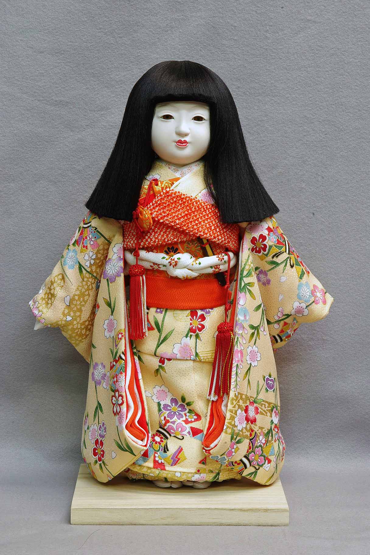 尺 市松人形 慶山作 田中彌特製 正絹衣装