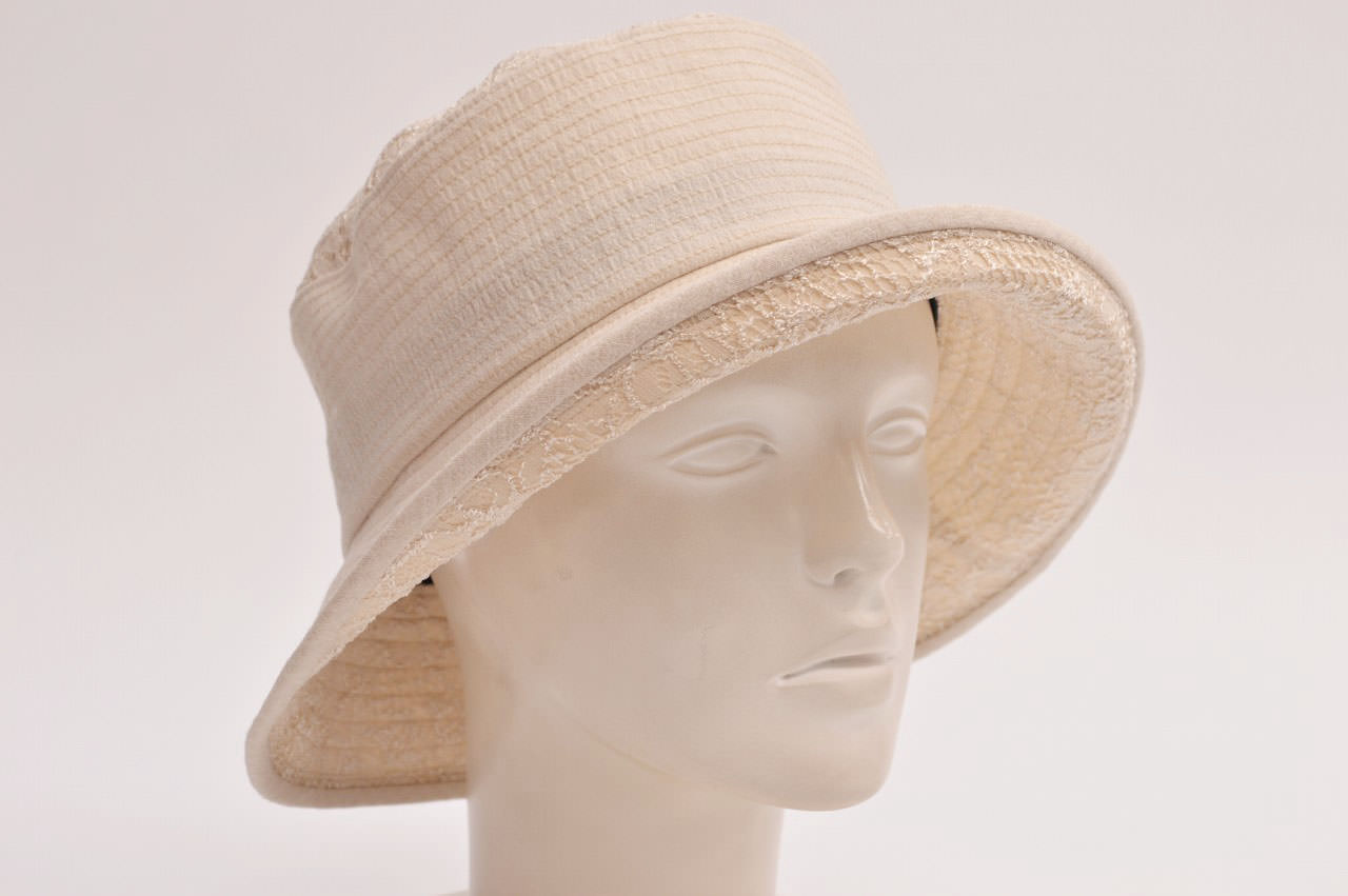 Lycaena リカエナ 芯地UV加工 コットン麻メッシュ レースコンビ