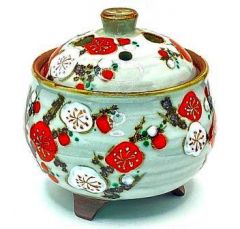 香炉/香立】九谷焼・染付山水（木箱付/送料サービス）