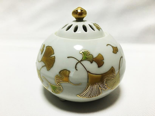 香炉・香立》 清水焼香炉 釉彩・舞鴨脚（木箱付／送料サービス）