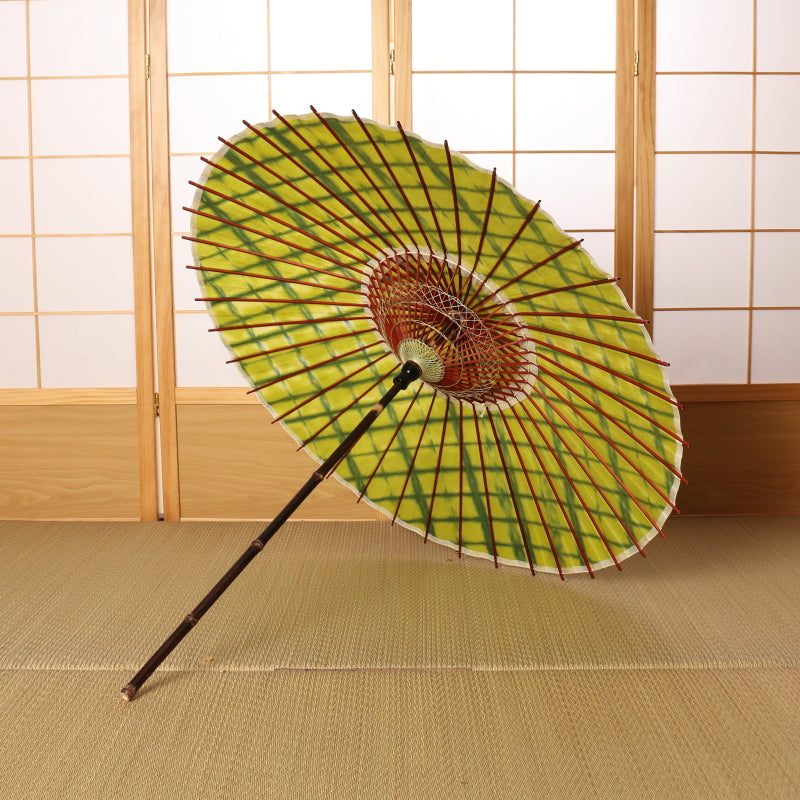 黒竹和日傘『縁』絞り 萌黄 - 日本最古の京都和傘屋 辻倉