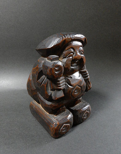 大黒天 木彫 置物 | 【骨董品買取】日本全国対応・老舗骨董店の古美術