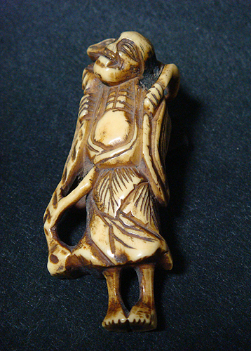 根付 蝦蟇仙人 骨 | 【骨董品買取】日本全国対応・老舗骨董店の古美術