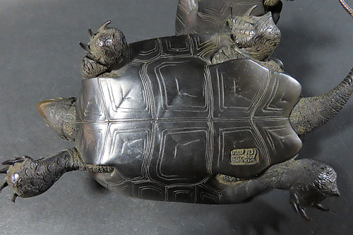 野上龍起 銅器 亀 置物売却済 | 【骨董品買取】日本全国対応・老舗骨董