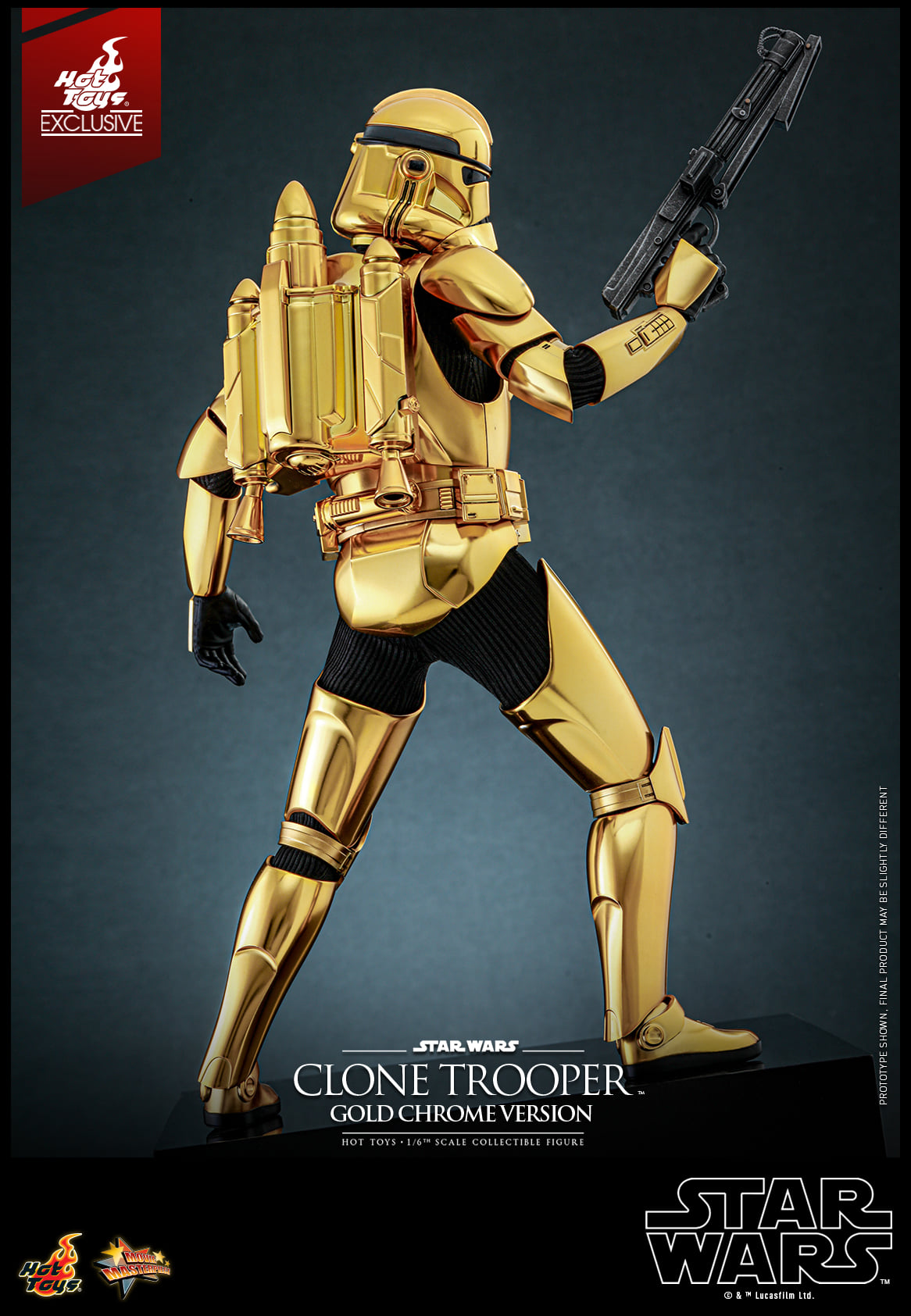 Hot Toys MMS 735 Star Wars – Clone Trooper (Gold Chrome) – Hot