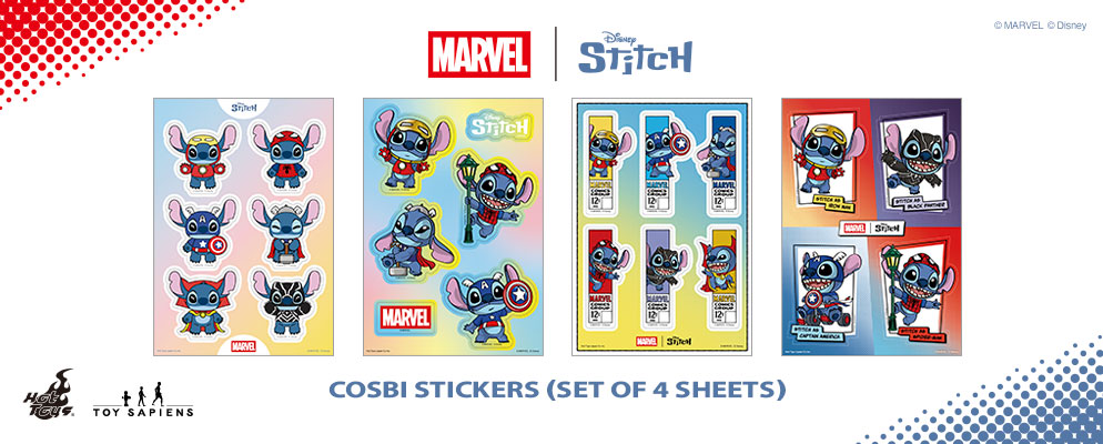 ホットトイズ・ZAKKA】コスビ・ステッカー「マーベル｜スティッチ」4枚