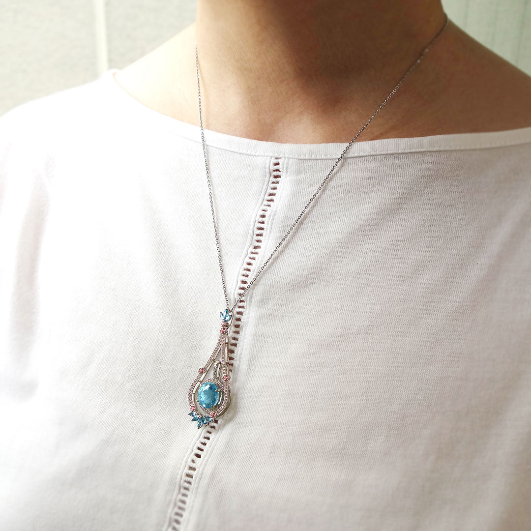 アクアマリン＆ピンクトルマリン ペンダントトップ ｜ PX05491 – 大阪