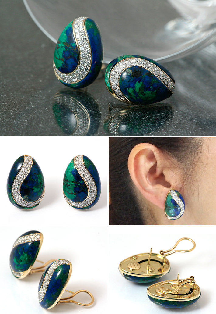 アジュラマラカイト ピアス｜ EX02845 – 大阪心斎橋 宝寿堂〈HOUJUDO〉