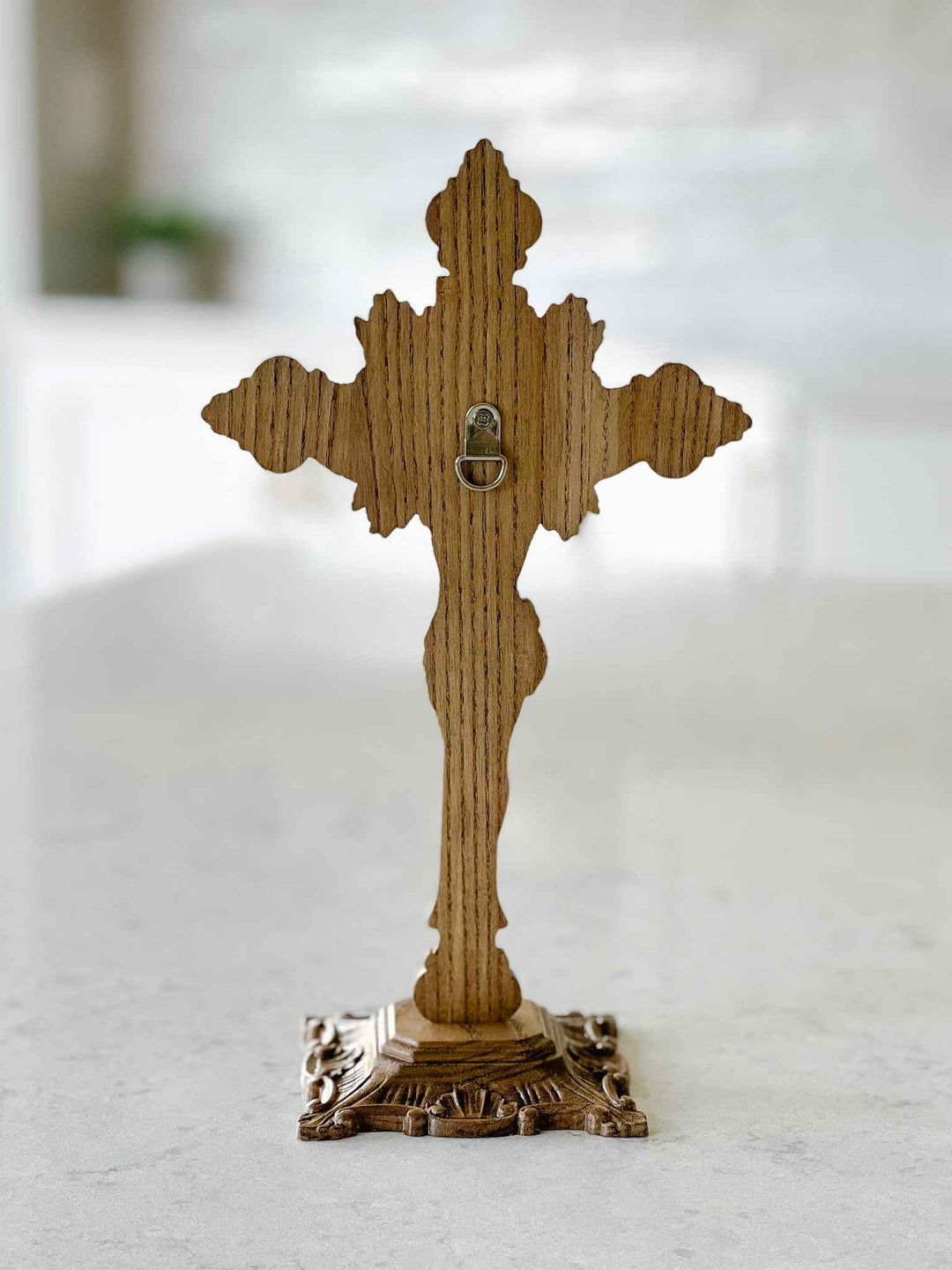 CarvedWoodenCrucifixwithBase9_