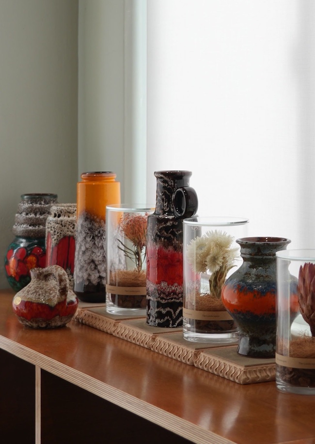 ドイツのヴィンテージアート花器であるファットラヴァが一堂に介します