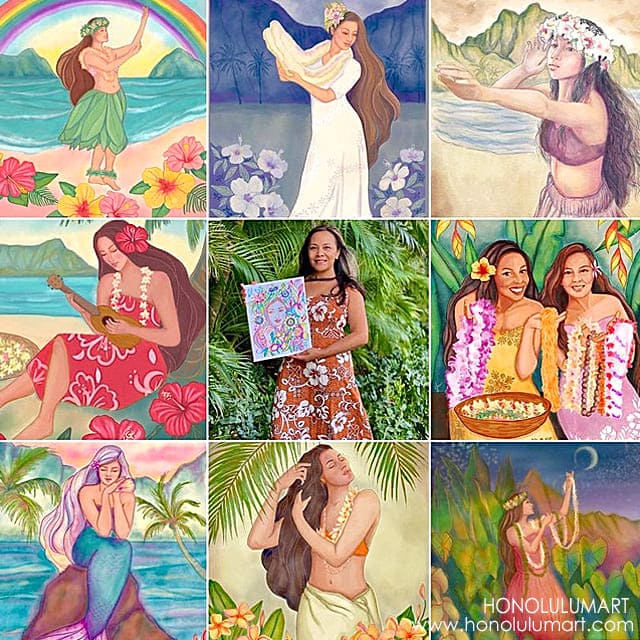 アロハ・ウクレレの絵 | ハワイアン雑貨通販ホノルルマート