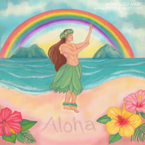 アロハ・ウクレレの絵 | ハワイアン雑貨通販ホノルルマート